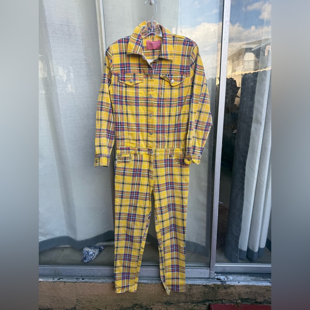 Signature Yellow and Blue Plaid Fabric